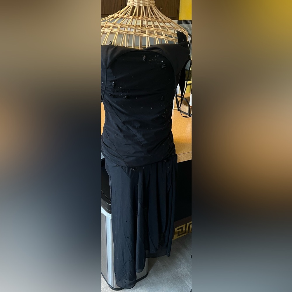 Cache formal spaghetti strap long dress